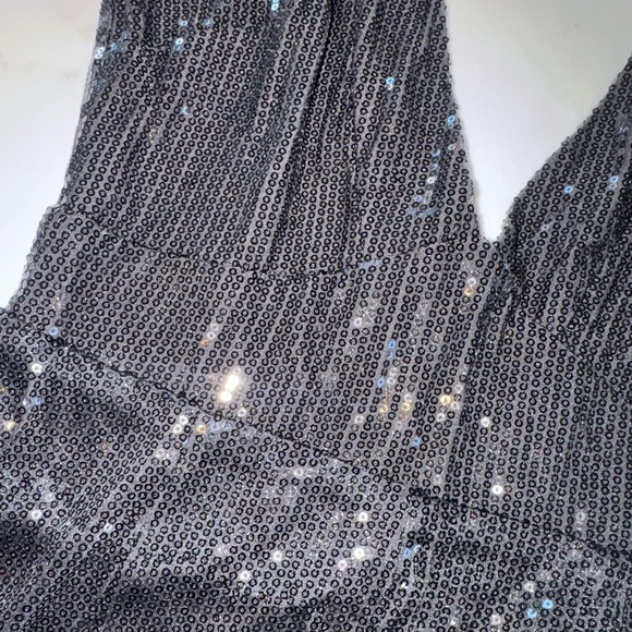 by the way. Shimmering Black Sequin Jumpsuit - Picture 2 of 3